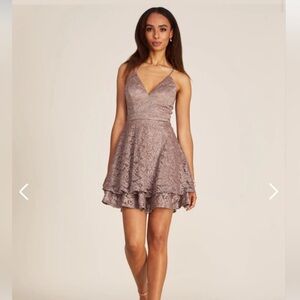 Le Chateau Sparkly Lace Mini Dress